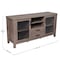 Flash Furniture Dion Brown 59 Inch Kitchen and Dining Room Buffet Sideboard Storage Cabinet, 2 Drawers, Open Shelf EV-CA7515-ZZ-BR-GG - alternate 7